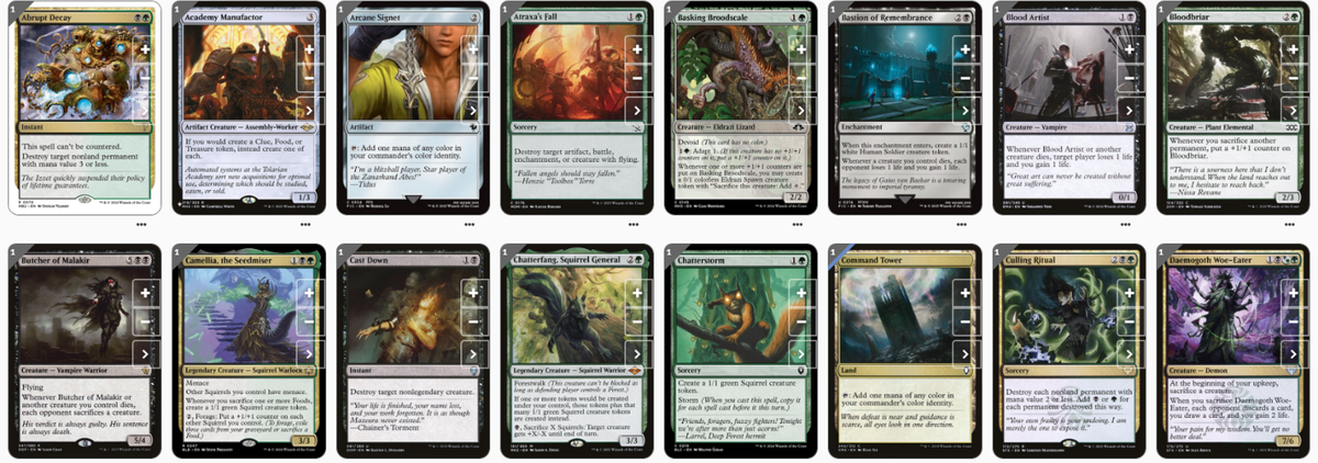 Chatterfang Squirrel General *Custom Commander Deck* EDH MTG Golgari Tokens