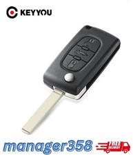 Remote Flip 3 Buttons Key Case Shell Fob For Peugeot 207 307 407 SW 308 607