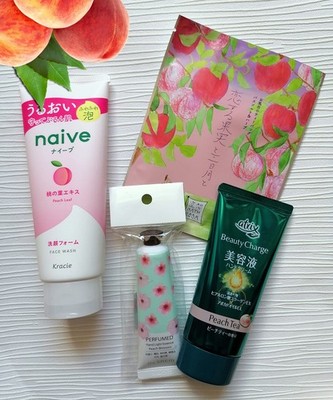 Japan Peach Beauty Set: Atrix Handcreme, Badesalz, Reinigungsschaum, Parfümcreme