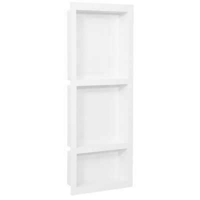 Duschnische mit 3 Fächern Hochglanz-Weiß 41x99x9cm Wandnische Duschablage vidaXL