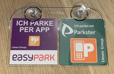 NEU Parkster + EasyPark mit Großem-Kunststoff-Träger, Saugnäpfen und Aufklebern!