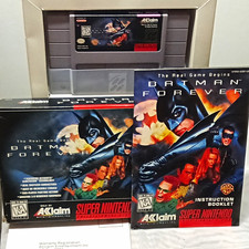 Acclaim Batman Forever Nintendo SNES NTSC-U/C w/ Manual Action Adventure