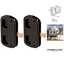 Alumilite Plastic Sliding Screen Door Latch with Push Button Lock - 3-7/8in