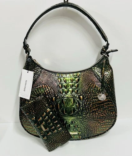 BRAHMIN NWT SAMBA AMIRA SATCHEL AND VERONICA WALLET ~ GENUINE LEATHER