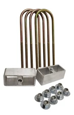 3" Rear Lowering Aluminum Block Kit w/U-Bolts Fits 1998-Older Import Trucks