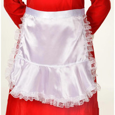 Mrs. Claus Knee-Length Satin Apron - Halco