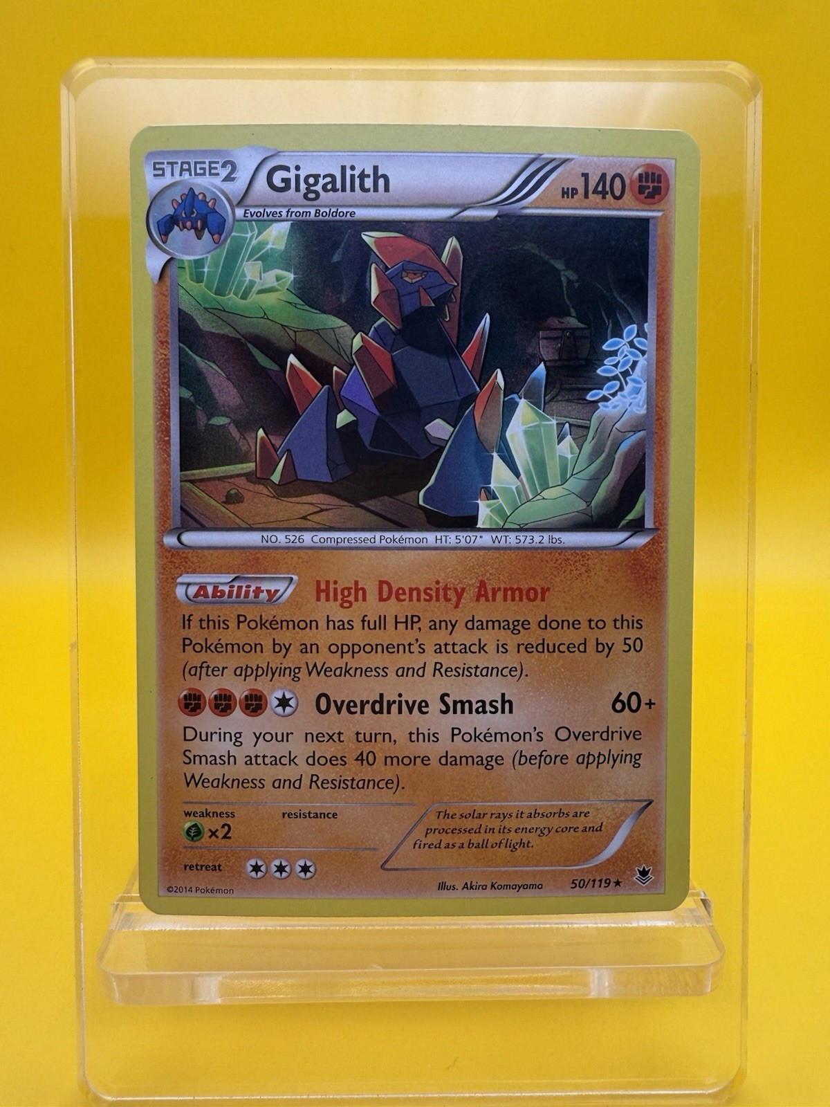 Gigalith 50/119 Holo Rare Phantom Forces Pokemon Card 2014 LP/EX