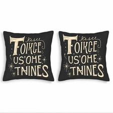 Set of 2 Decorative Throw Pillow Covers 18x18in - Whimsical for Couch Bed Car