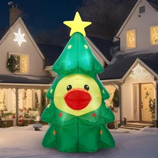 Leyndo 5FT Christmas Inflatables Decoration Outdoor Inflatables Duck with Build-