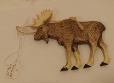 Moose Christmas Tree Ornament 3.25" long Resin