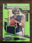 2024 Prizm Premier Jerseys Caleb Williams #PJ-CWS (MEM, RC) Green Pulsar - MINT