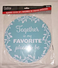 Stove Top Burner cover two-piece set Together favorite Cooking Concepts 10"& 8"