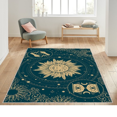 Sun and Moon Rug, Celestial Design, Soft and Non-Slip Floor Carpet for Home Deco - Picture 3 of 10