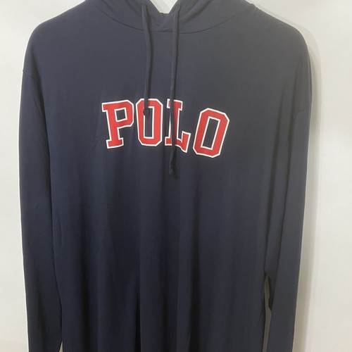 Ralph Lauren Herren XL-Tall Sweatshirt Pullover Lightweight Navy Hoodie Baumwolle Neu - Bild 3 von 8