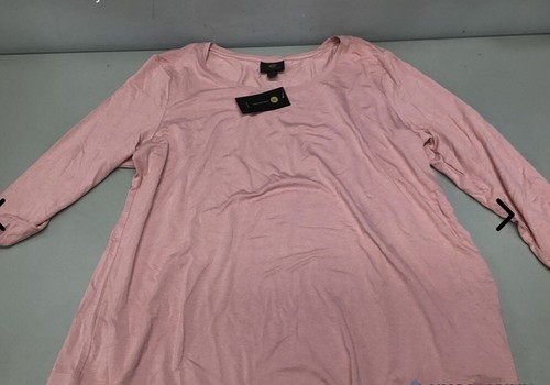 3 X Women's Macy's JM Collection Petite Top Sz P/L Curved Hem 3/4 Slv NEW - Picture 2 of 6