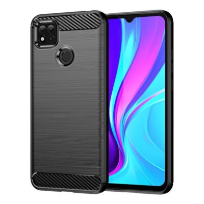 Carbon Hülle für Xiaomi Redmi 9C Handy Tasche Handyhülle Schutz Back Cover Neu