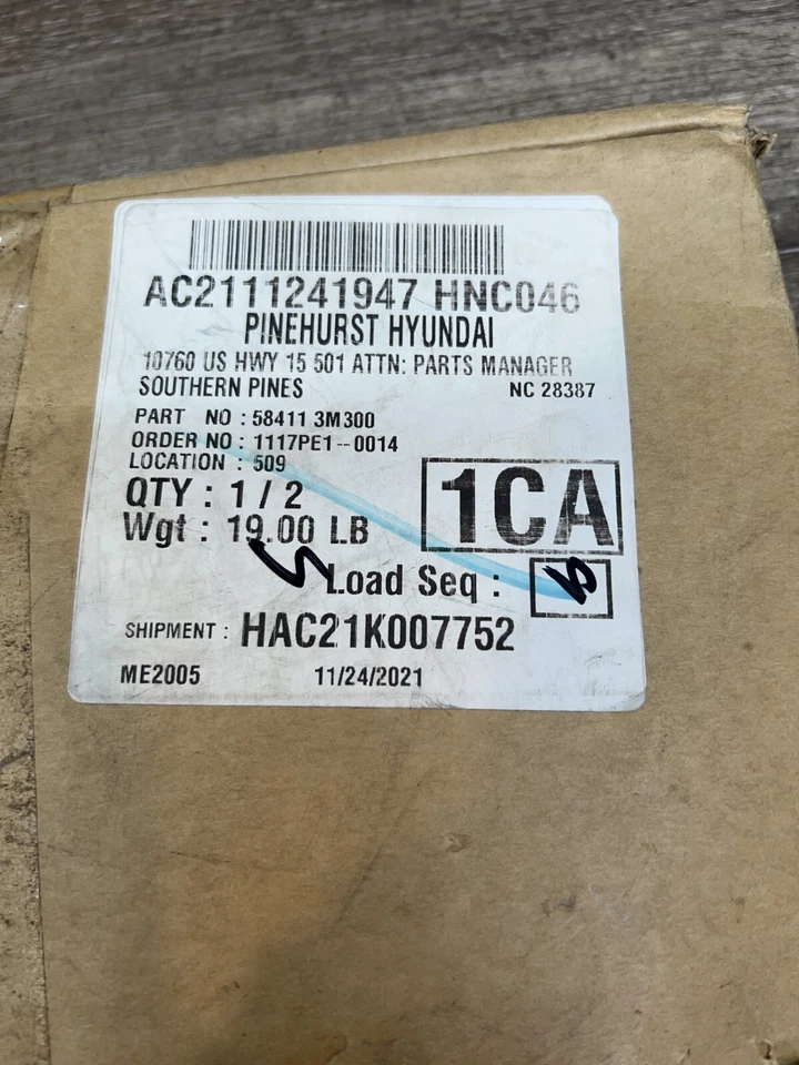 Conjunto de disco Hyundai Genesis 2008-2020 - freno trasero pieza OEM # 58411-3M300 Foto 2 de 4