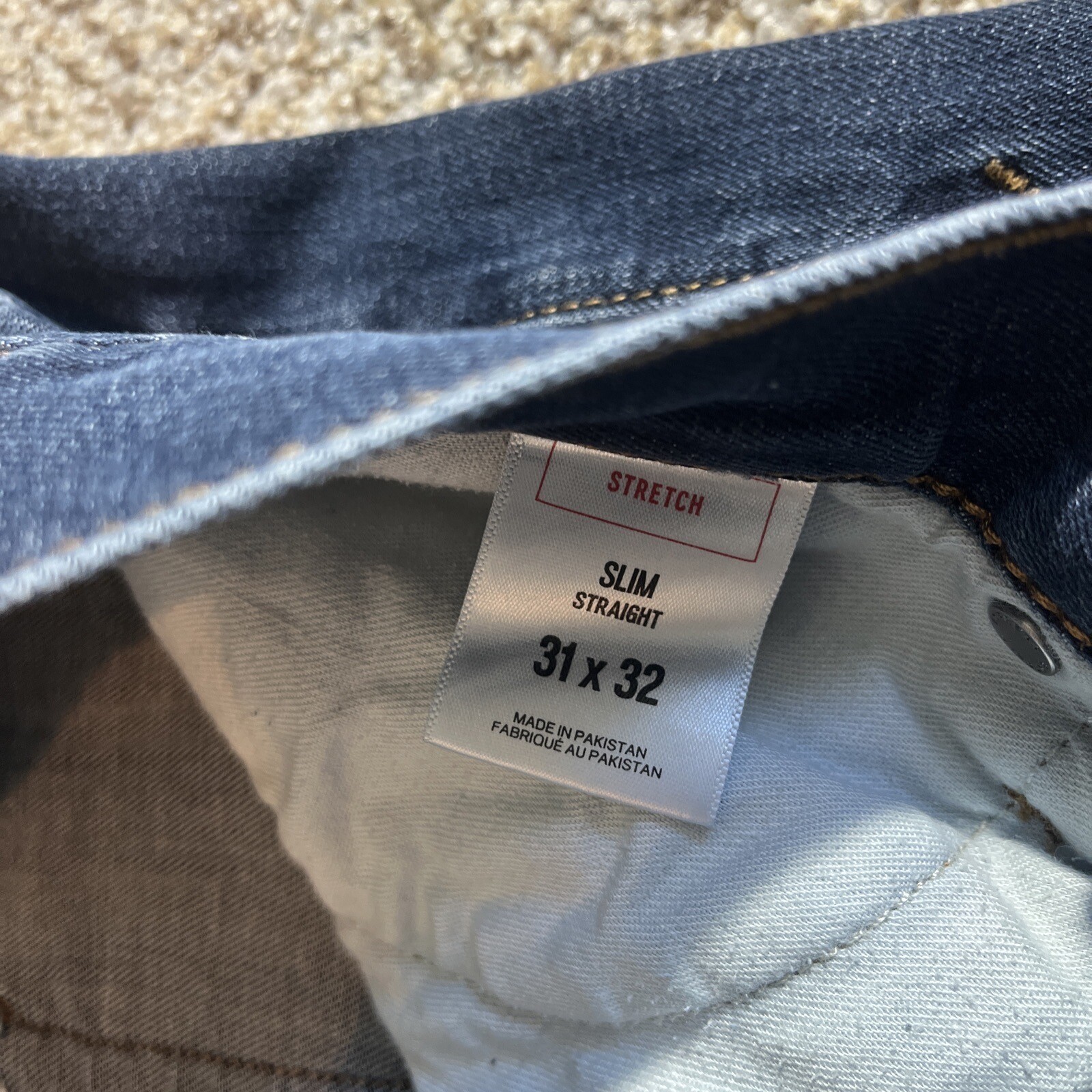 Mens EXPRESS JEANS Size 31 X 30  Denim Slim Straight Stretch Dark - View 5