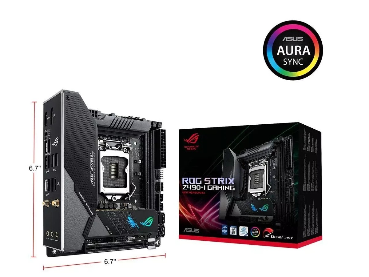 ASUS ROG STRIX Z490I Gaming Motherboard Intel Z490 Mini-ITX LGA