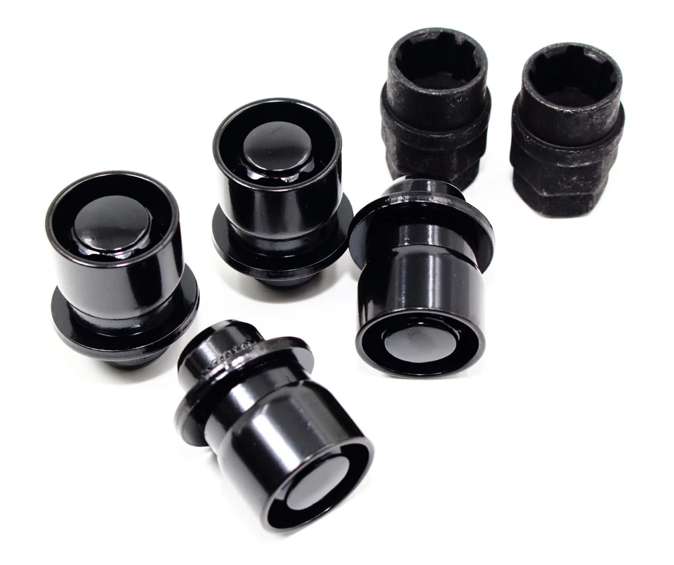 Set Of 4 Black OE Style Wheel Locks 12x1.5 2 Keys for Toyota 45700N2BK - Image 2 of 4