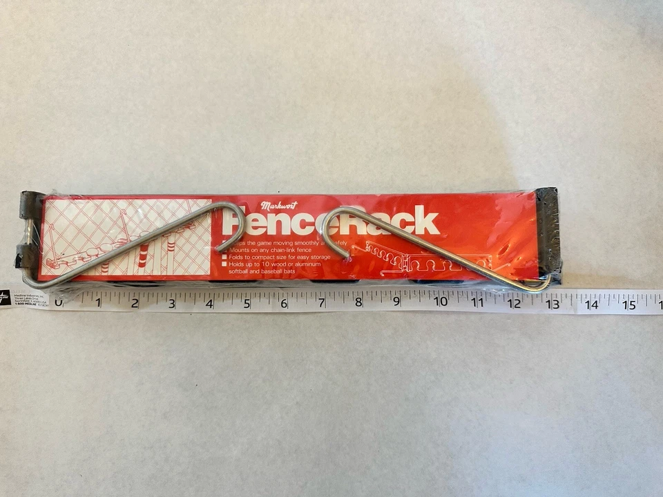 Soporte de bate colgante Markwort 10 para valla dugout béisbol o softbol Foto 3 de 4