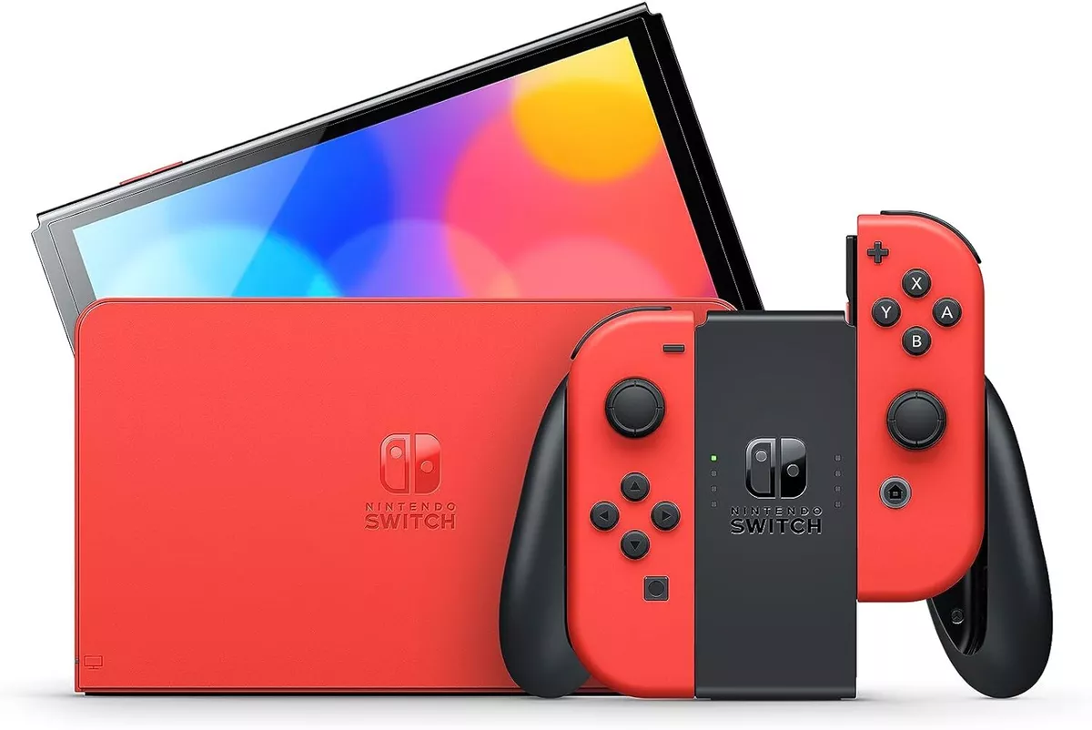 Nintendo Switch OLED White with Super Mario Bros U Deluxe, 128GB Card, and  More 