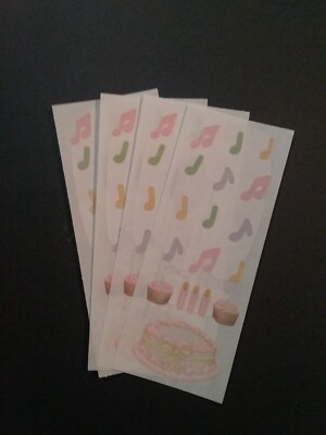 Creative Memories ~ Lot of Four Studio Stickers ~ 2'' x 5''  Girl Birthday   