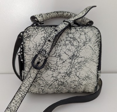 3.1 PHILLIP LIM Small RYDER BAG White Cracked Leather crossbody 