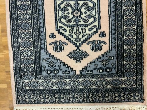 ORIENTTEPPICH PAKISTAN HANDGEKNÜPFT TEPPICH AUS WOLLE BRÜCKE 100x63cm - Bild 6 von 8