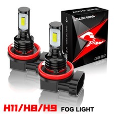 H11 LED Fog Driving Light Bulbs 6000K White For Fiat 500 500L 500X 2012 - 2019