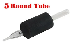 20/40 PCS 1 Inch 25MM Tattoo Disposable Tube Clear Tips: Round, Flat, Diamond