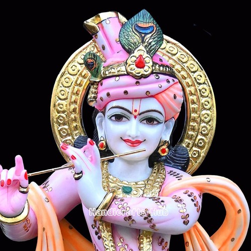 24 Inch White Marble Krishna Statue Idol Murti Moorti Home Temple Krisna Mandir - Picture 10 of 10