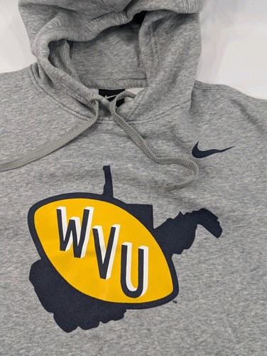 NIKE WEST VIRGINIA MOUNTAINEERS WVU FOOTBALL FELPA CON CAPPUCCIO MEDIA grigia - Foto 4 di 9