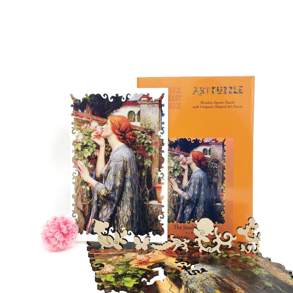 Wooden Jigsaw Puzzle for Adults by FoxSmartBox - 200 pcs - The Soul of The Rose - Image 3 of 4
