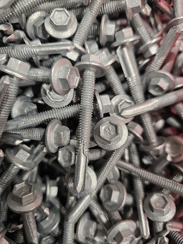 Qty 1000 Hex Head Screw 12g-24 x 50mm Galvanised Self Drilling Metal Deep Drill - Picture 3 of 13