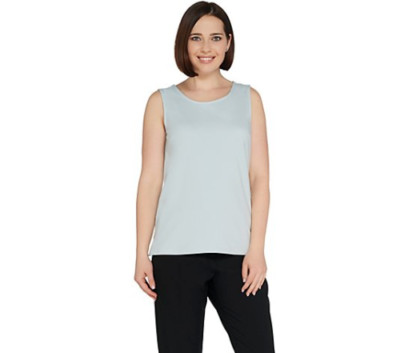JOAN RIVERS NEW $42 Wardrobe Builders Scoop Neck Cotton Stretch Tank Small