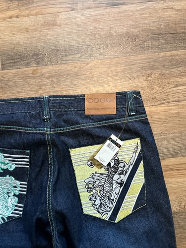 Vintage Y2K Denim Baggy Jeans Size 38x34 Skate Rave Coogi Punk Grunge Wide Leg - Picture 3 of 12