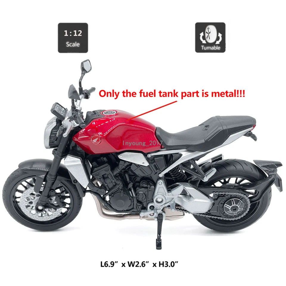 1/12 Scale Honda CB1000R 2021 Motorcycle Model Diecast Toys for Boys Gifts Red - Image 2 of 4