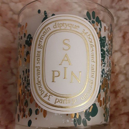 Dos nuevas velas Diptyque Paris 2,4 oz caja de regalo galleta de sapina - Imagen 2 de 7