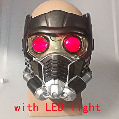 Star Lord Casco LED Cosplay Superhéroe Estrella Lord Pluma Máscara LED PVC Nuevo - Imagen 3 de 11
