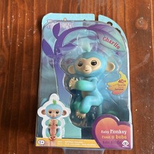 Fingerling baby monkey -Sydney - Touch, Motion  Sounds Toy - Blue- NEW