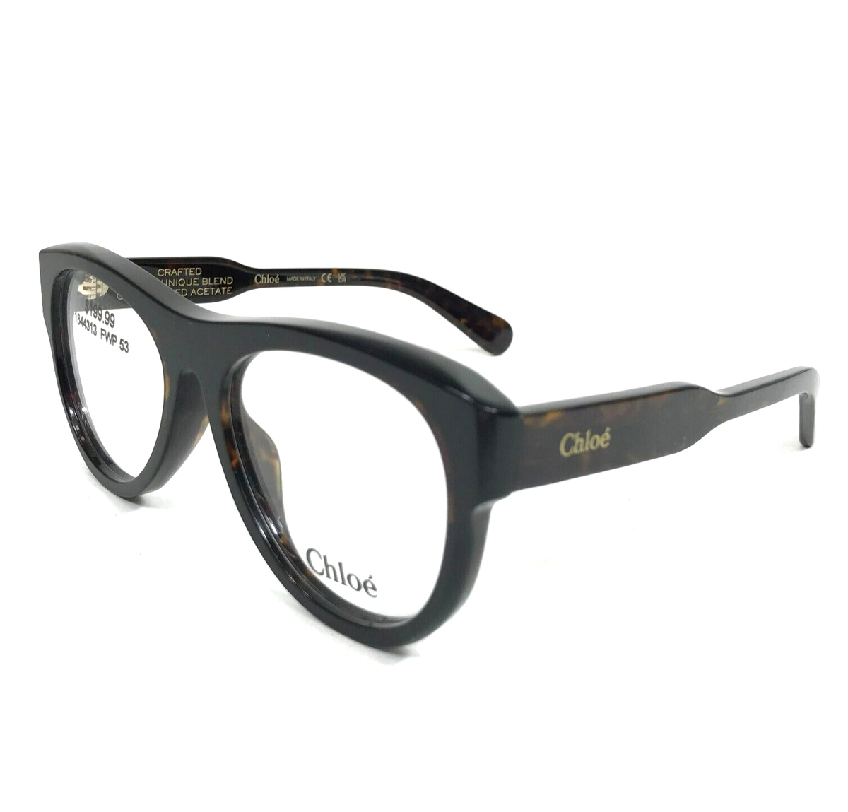 Chloe Eyeglasses Frames CH0152O 002 Dark Tortoise Round Full  display picture 1