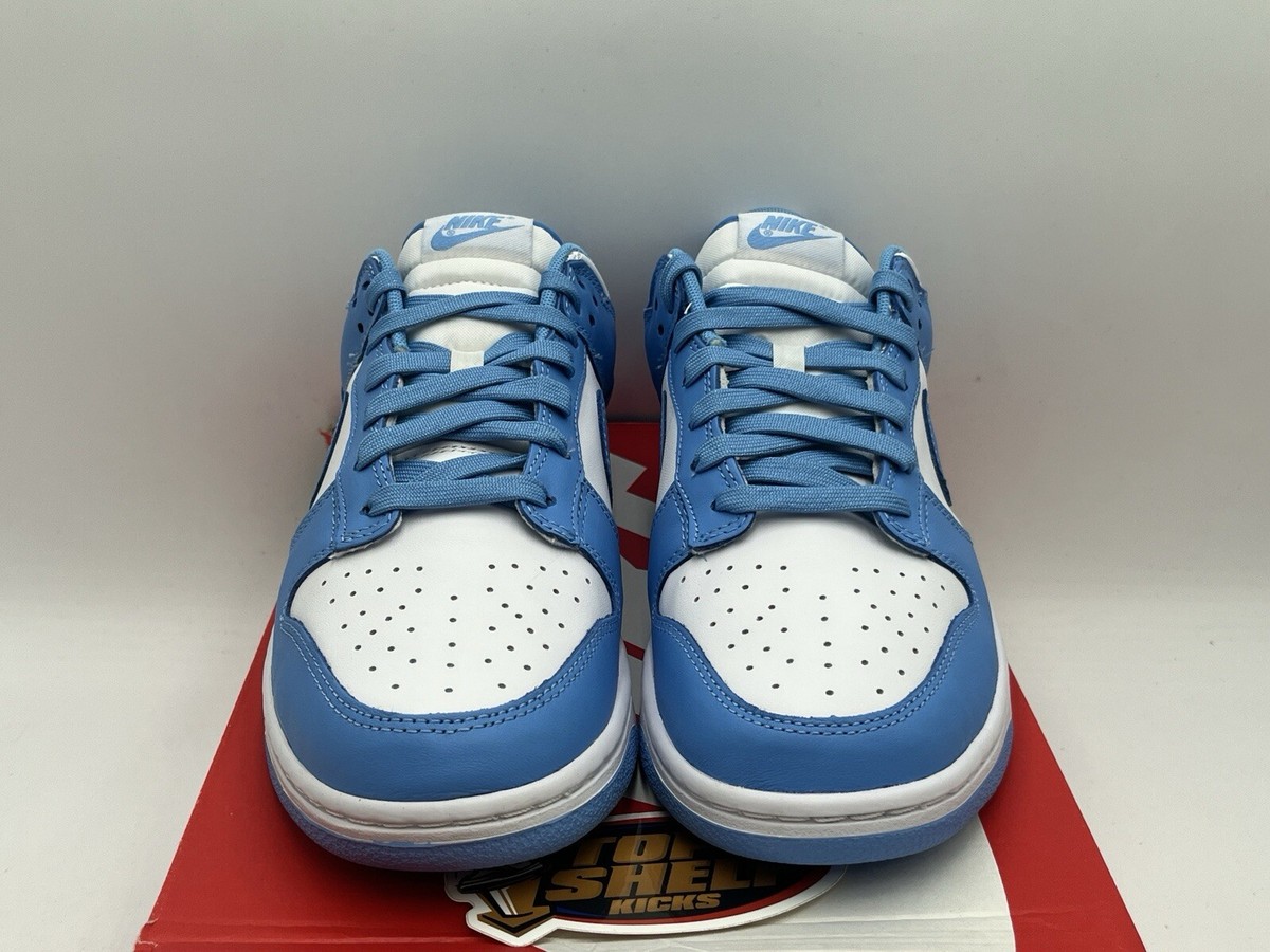 New Nike Dunk Low UNC University Blue 2021 Size 10 Authentic
