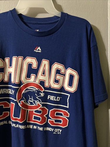 Majestic Blue Chicago Cubs T-Shirt Mens Size L - Picture 5 of 12