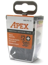 APEX AMB1PH2-30 30pc #2 Phillips Impact Insert Bits in Tic Tac Holder