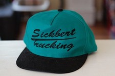 Rare VTG Sickbert Trucking Trucks Snapback Hat Cap