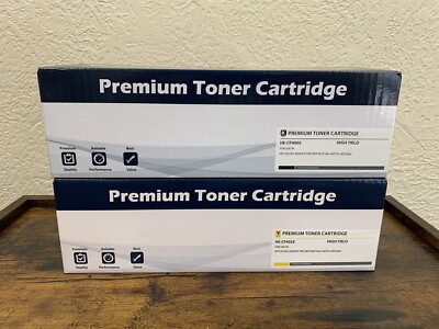 Premium Toner Cartridge HE-CF400X Black HE-CF402X Yellow, HP Color Laser Jet Pro