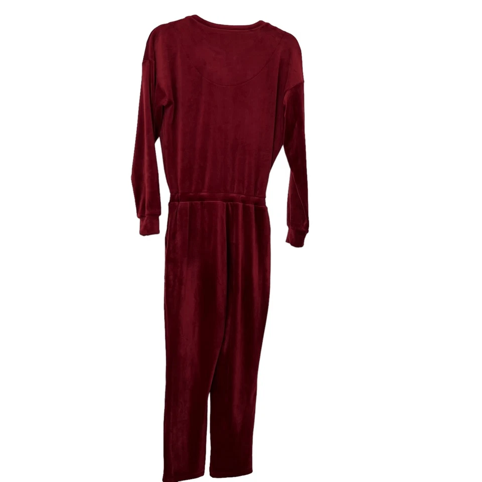 Lou & Grey Velvet red jumpsuit size XS - Image 4 of 4