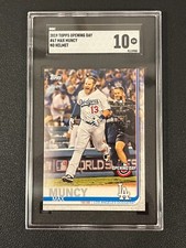 Max Muncy 2019 Topps Opening Day SP Image Variation No Helmet SGC 10 Dodgers