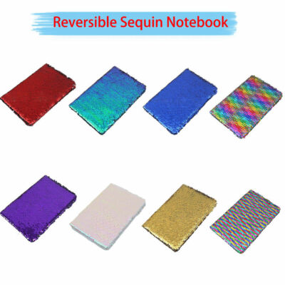 A5 Reversible Sequin Notebook Glittery Notepad Writing Journal Diary Book Gift
